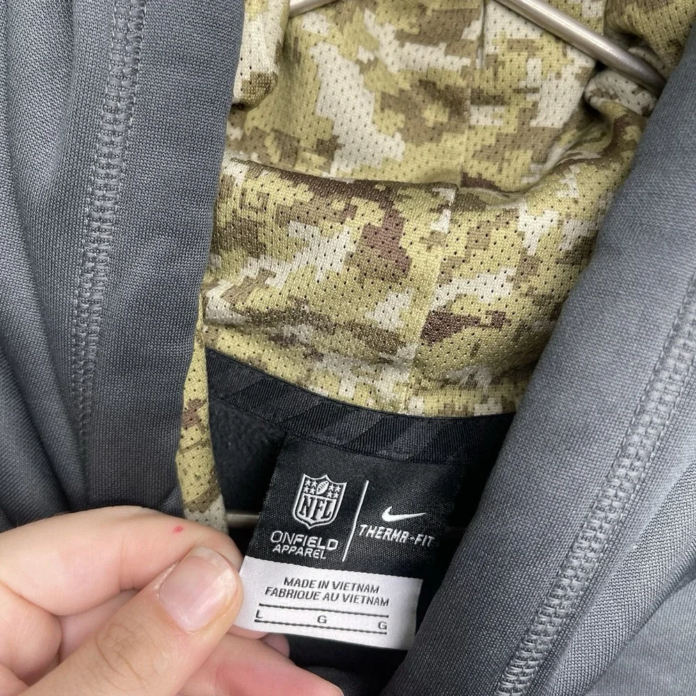 Cleveland Browns Nike Hoodie Mens Large On Field Apparel Salute To Service Camo